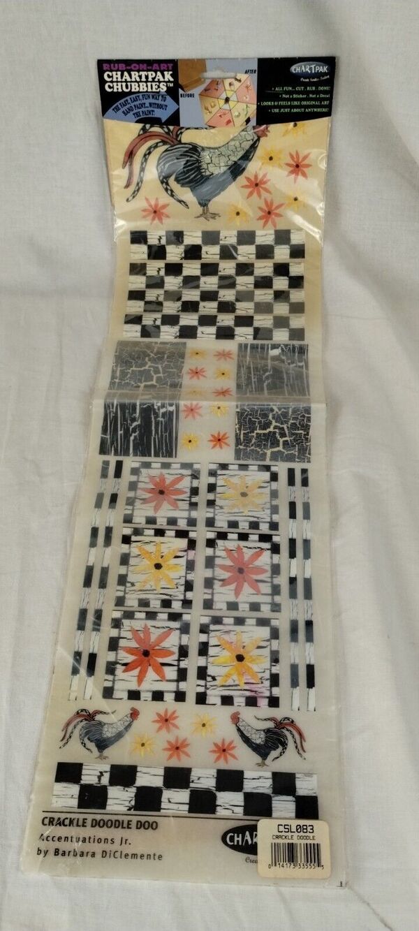 Vintage Rub on Chartpak Chubbiest - Crackle Doodle 2002 Actuations - DiClemente